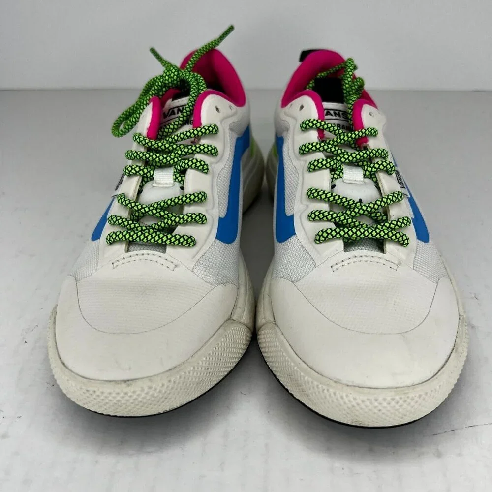 Vans Unisex 721356 Exo Neon White Blue Ultra Range Size M4.5 W6 Running Shoes - Picture 3 of 9